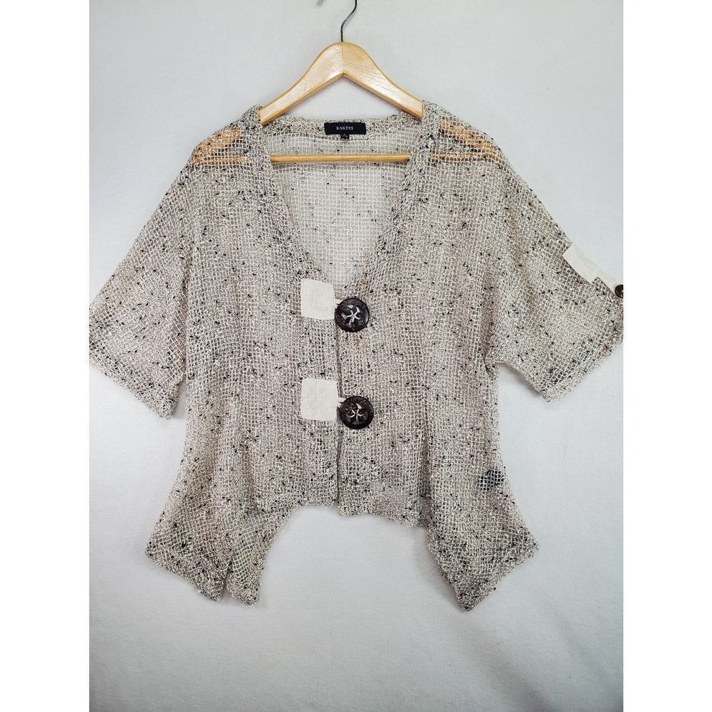 Women's Boho Cover Up Huge Buttons Size Large